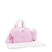 KIPLING-Camama-Large babybag (with changing mat)-Blooming Pink-10153-R2C