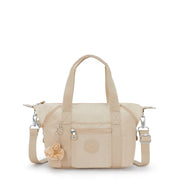 KIPLING Small handbag (with removable shoulderstrap) Female Sparkled Beige Art Mini 15410-5DV