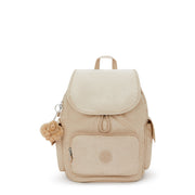 KIPLING Small backpack Female Sparkled Beige City Pack S 15641-5DV