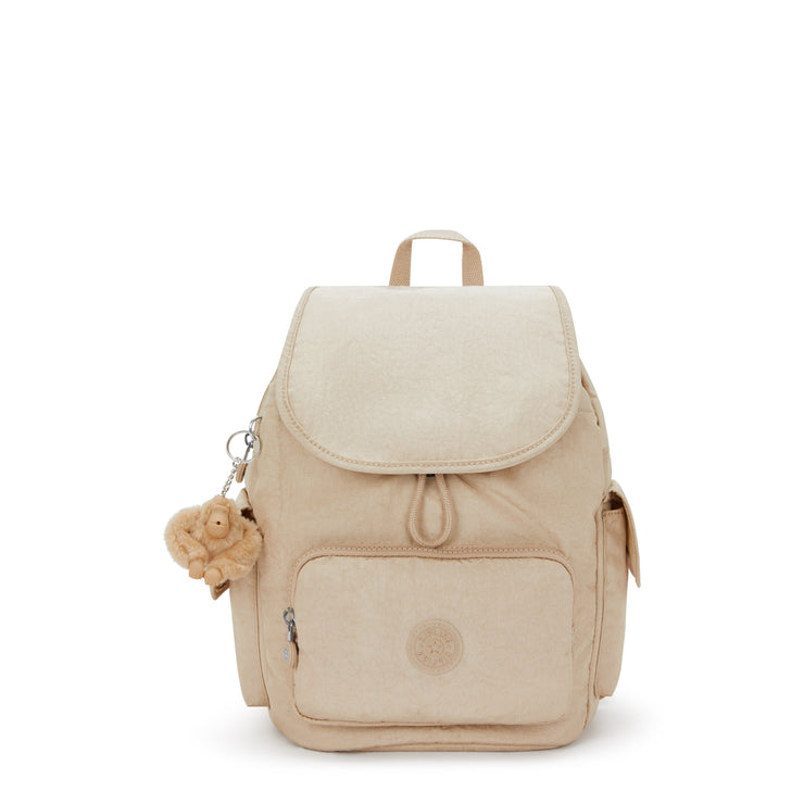 KIPLING Small backpack Female Sparkled Beige City Pack S 15641-5DV