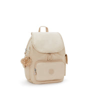 KIPLING Small backpack Female Sparkled Beige City Pack S 15641-5DV