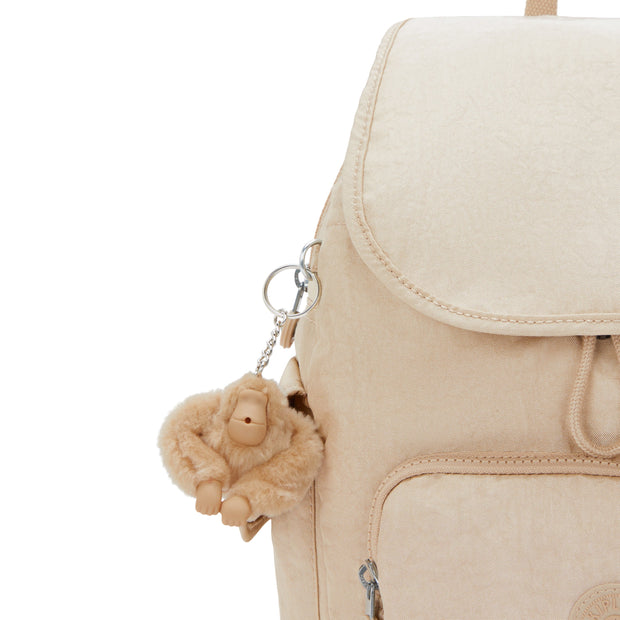 KIPLING Small backpack Female Sparkled Beige City Pack S 15641-5DV