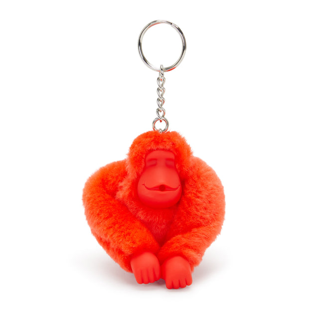 KIPLING Pack of 10 Medium monkey keyhangers Female Open Orange Monkeyclip M 16479-8CM