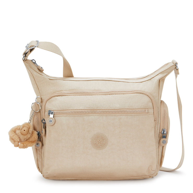 KIPLING Large crossbody Female Sparkled Beige Gabbie 22621-5DV