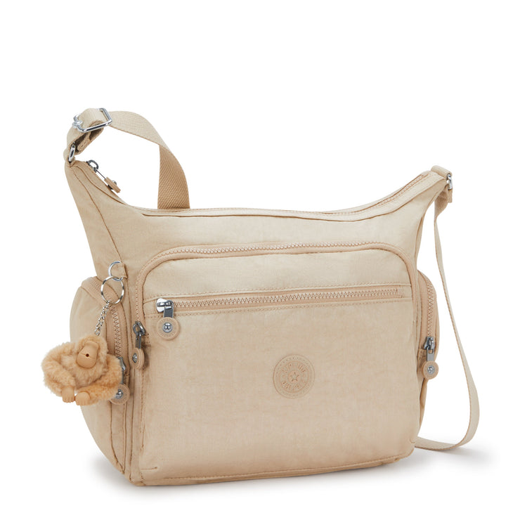 KIPLING Large crossbody Female Sparkled Beige Gabbie 22621-5DV