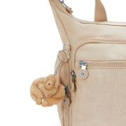 KIPLING Large crossbody Female Sparkled Beige Gabbie 22621-5DV