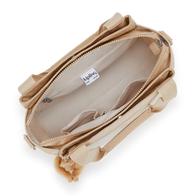 KIPLING Medium shoulderbag (with removable shoulderstrap) Female Sparkled Beige Elysia 43793-5DV