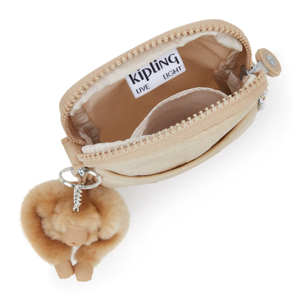 KIPLING Phone bag Female Sparkled Beige Tally I0272-5DV