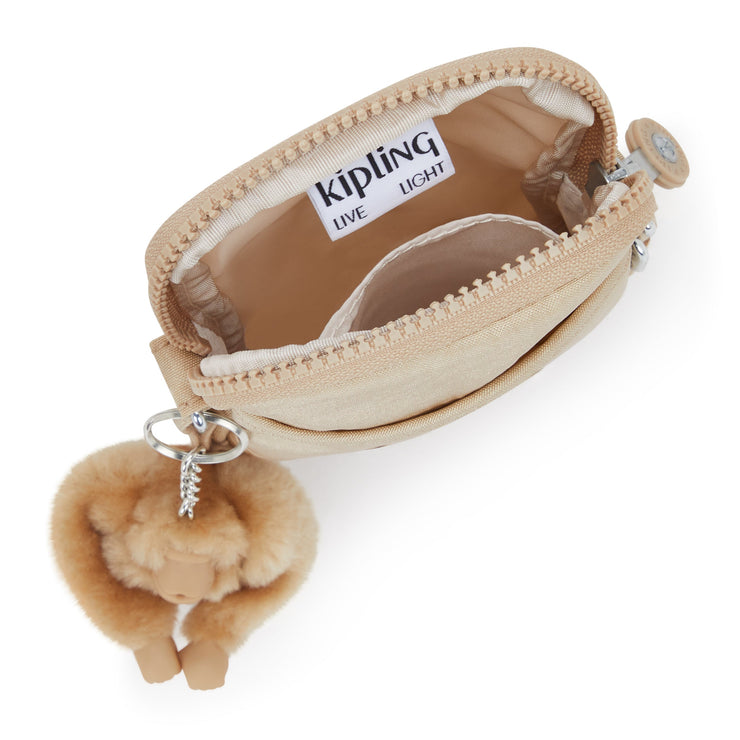 KIPLING Phone bag Female Sparkled Beige Tally I0272-5DV