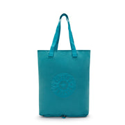 KIPLING Medium foldable tote Unisex Aqua Hip Hip Hurray 5 I1572-UU7