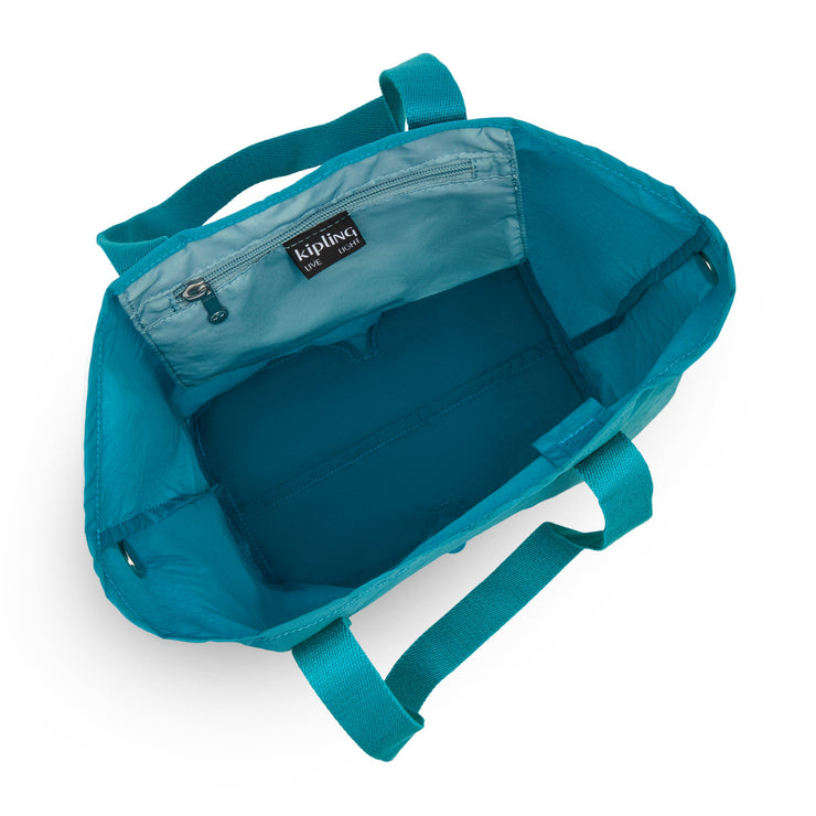 KIPLING Medium foldable tote Unisex Aqua Hip Hip Hurray 5 I1572-UU7