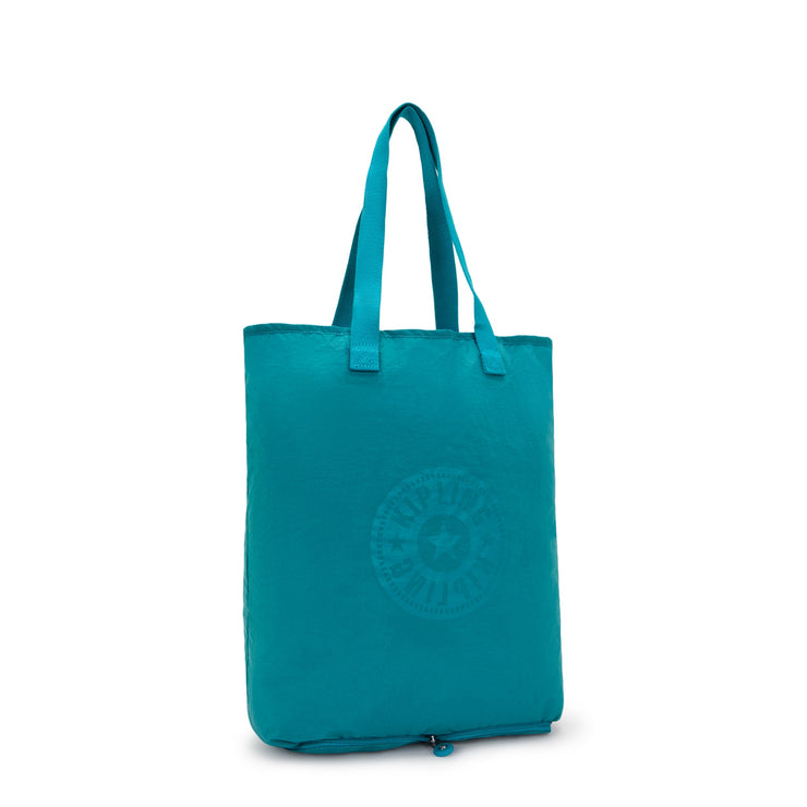 KIPLING Medium foldable tote Unisex Aqua Hip Hip Hurray 5 I1572-UU7
