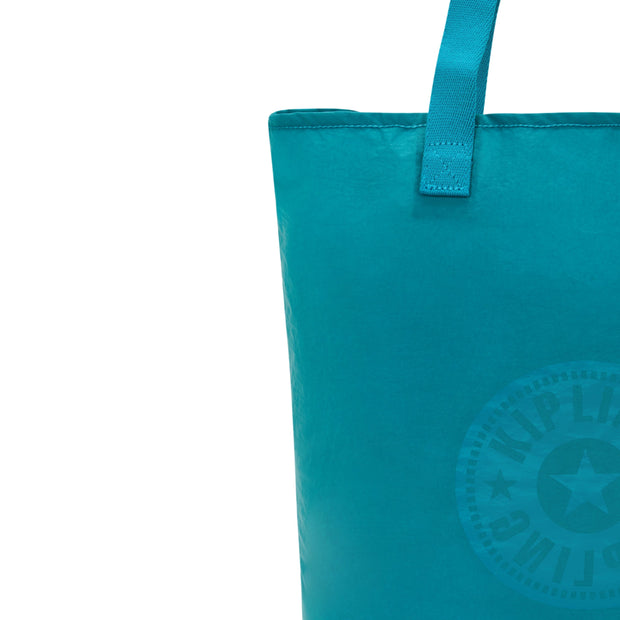 KIPLING Medium foldable tote Unisex Aqua Hip Hip Hurray 5 I1572-UU7