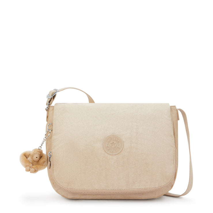 KIPLING Medium crossbody Female Sparkled Beige Earthbeat M I2506-5DV