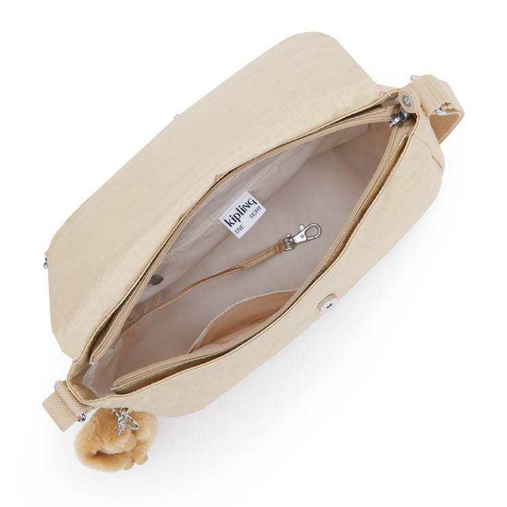 KIPLING Medium crossbody Female Sparkled Beige Earthbeat M I2506-5DV