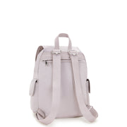 KIPLING-City Pack S-Small backpack-Gleam Silver-I2525-K6G