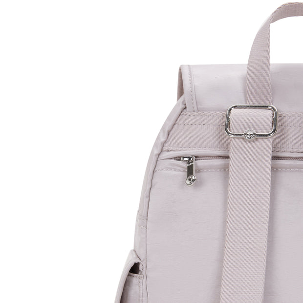 KIPLING-City Pack S-Small backpack-Gleam Silver-I2525-K6G