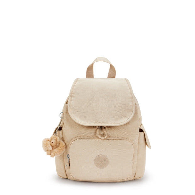 KIPLING Small backpack Female Sparkled Beige City Pack Mini I2671-5DV