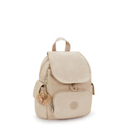 KIPLING Small backpack Female Sparkled Beige City Pack Mini I2671-5DV
