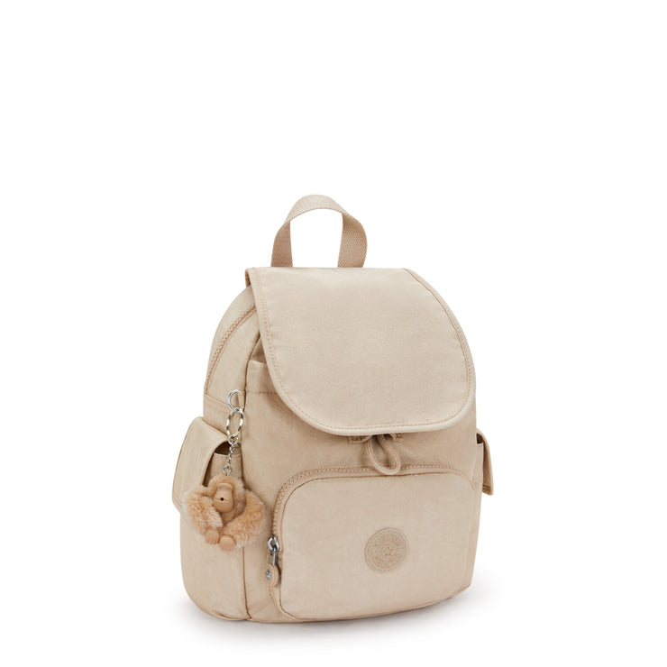 KIPLING Small backpack Female Sparkled Beige City Pack Mini I2671-5DV