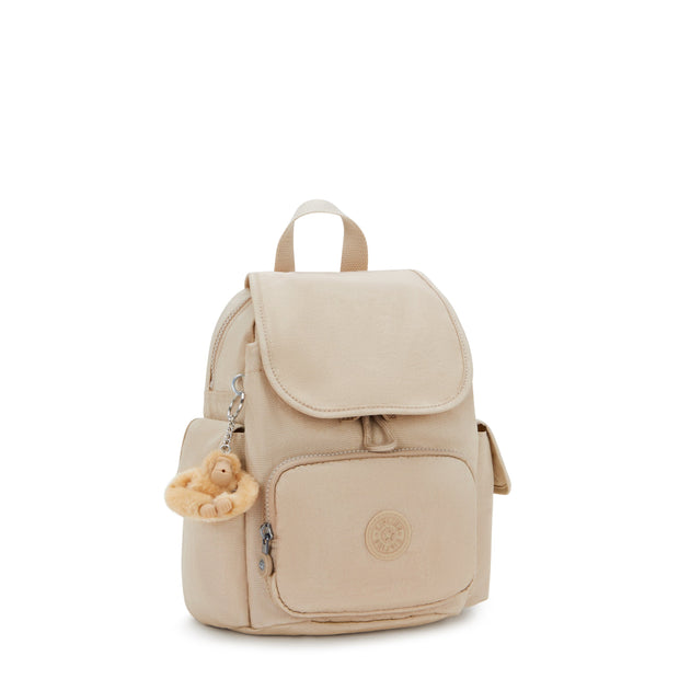 KIPLING Small backpack Female Sparkled Beige City Pack Mini I2671-5DV