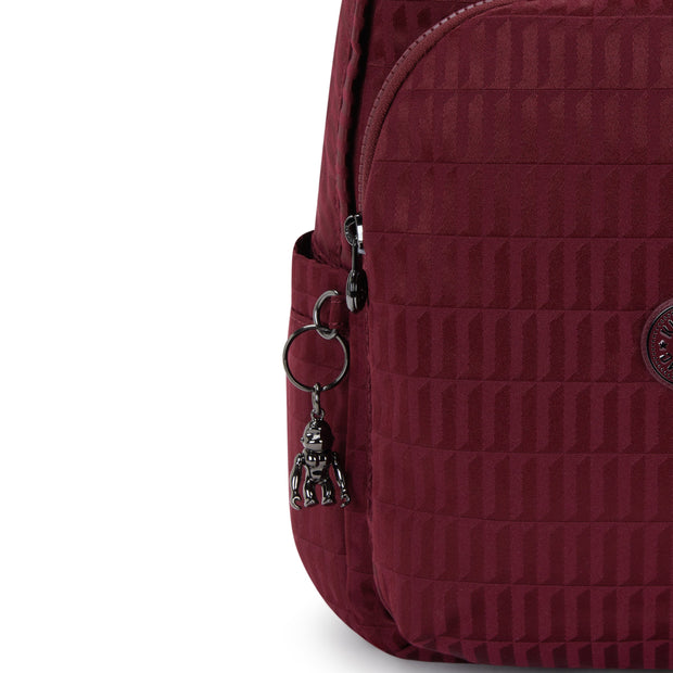 KIPLING Medium Backpack Female Maroon Tile Jq Delia I3149-9HX