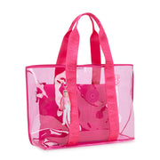 KIPLING-Jacey Xl-Large Transparent Barbie™ Tote Bag With Internal Zip Pouch-Power P Transpa-I3203-BA9