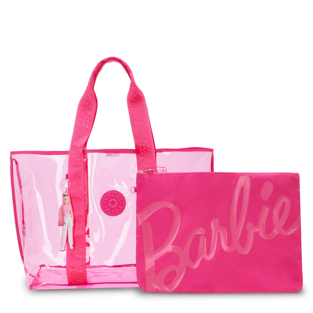 KIPLING-Jacey Xl-Large Transparent Barbie™ Tote Bag With Internal Zip Pouch-Power P Transpa-I3203-BA9