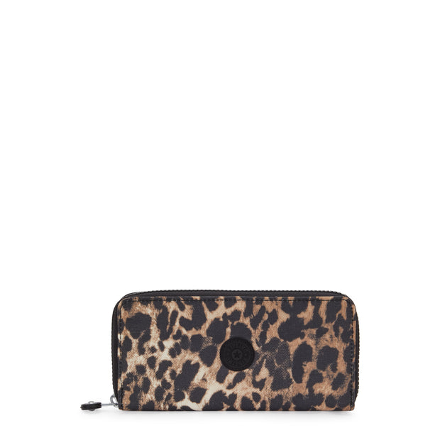 KIPLING Large wallet Female Wild Leopard Money World I3285-6JP