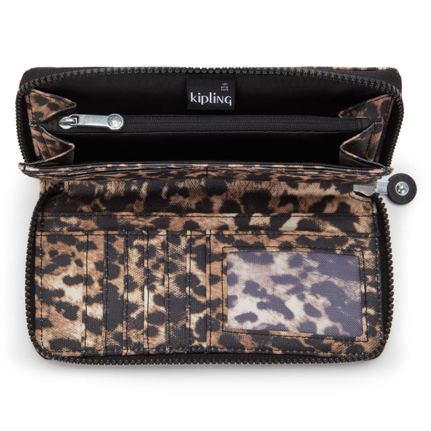 KIPLING Large wallet Female Wild Leopard Money World I3285-6JP