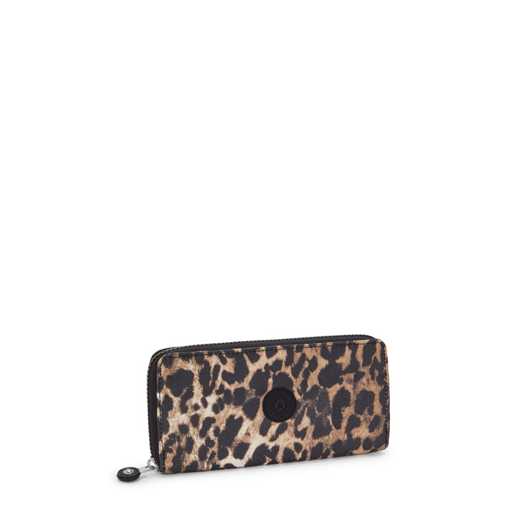 KIPLING Large wallet Female Wild Leopard Money World I3285-6JP
