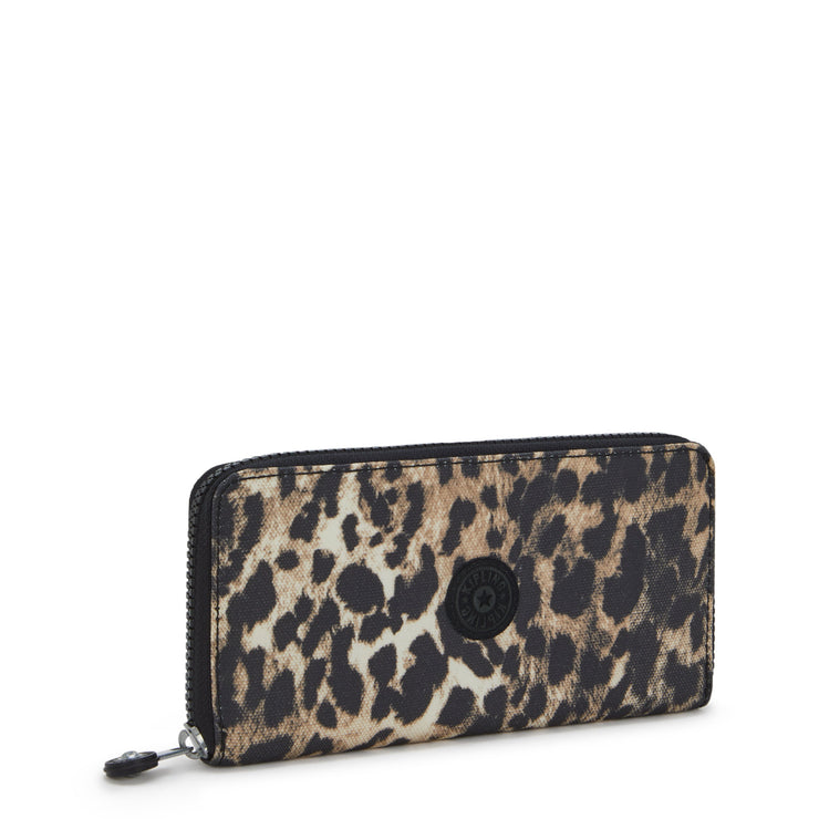 KIPLING Large wallet Female Wild Leopard Money World I3285-6JP