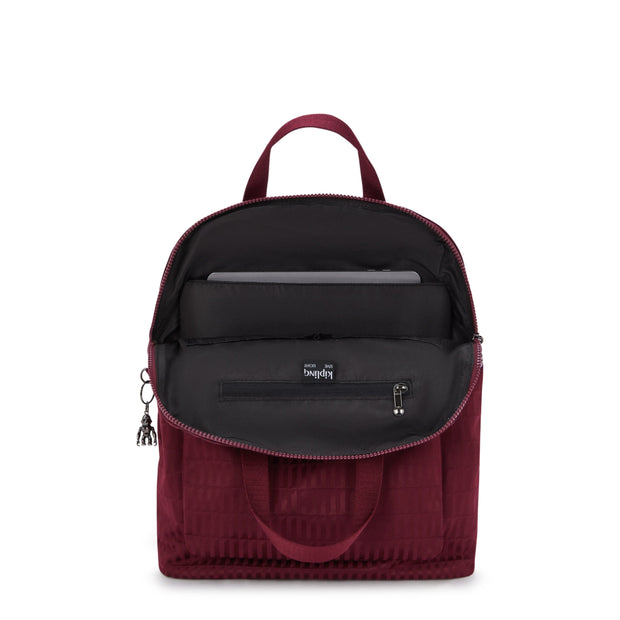 KIPLING Medium backpack (with laptop compartment) Female Maroon Tile Jq Kazuki I3507-9HX
