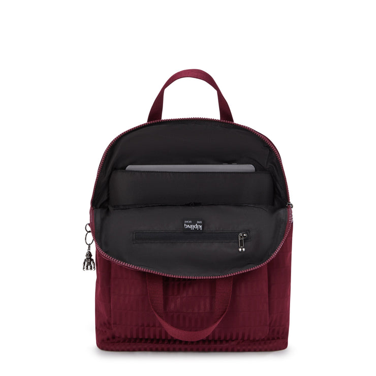 KIPLING Medium backpack (with laptop compartment) Female Maroon Tile Jq Kazuki I3507-9HX