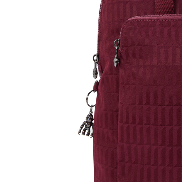 KIPLING Medium backpack (with laptop compartment) Female Maroon Tile Jq Kazuki I3507-9HX