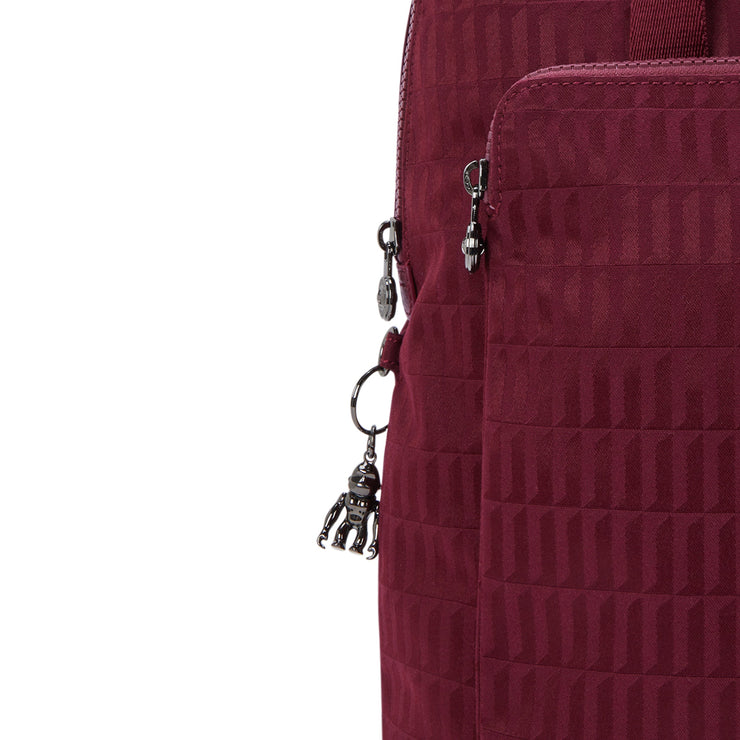 KIPLING Medium backpack (with laptop compartment) Female Maroon Tile Jq Kazuki I3507-9HX