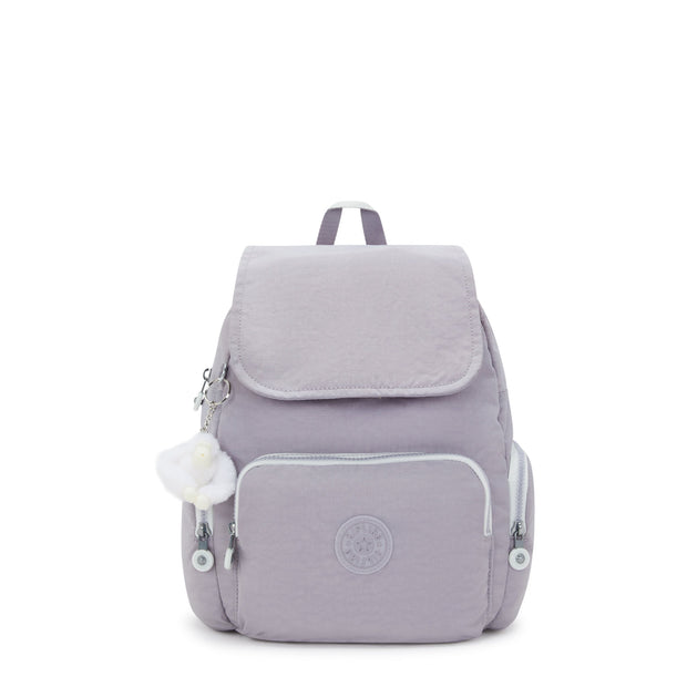 KIPLING-City Zip S-Small Backpack with Adjustable Straps-Tender Grey-I3523-1FB