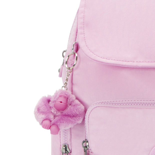 KIPLING-City Zip S-Small Backpack with Adjustable Straps-Blooming Pink-I3523-R2C