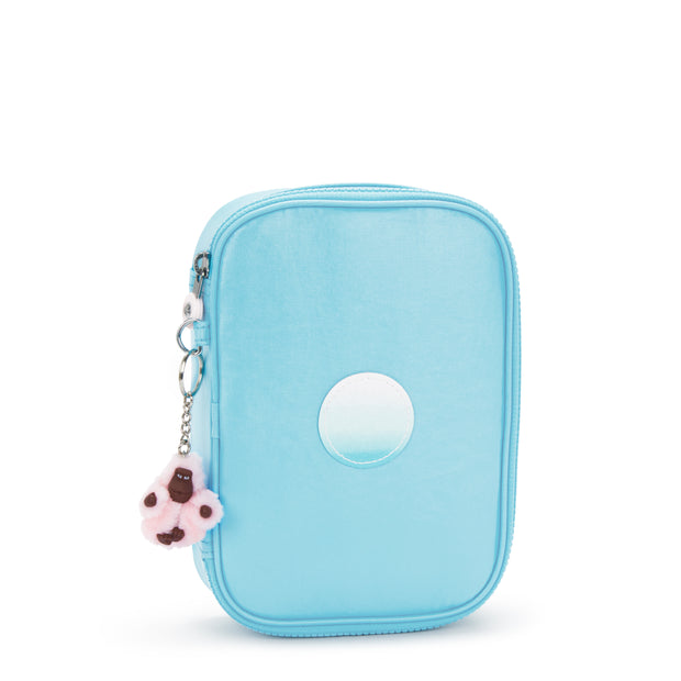 KIPLING Large pencase Female Sea Blue Met 100 Pens I3624-52D