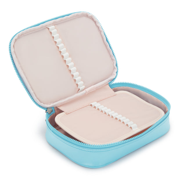 KIPLING Large pencase Female Sea Blue Met 100 Pens I3624-52D