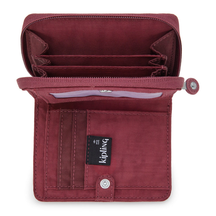 KIPLING Medium Wallet Female Lounge Wine Money Love I3738-5FW