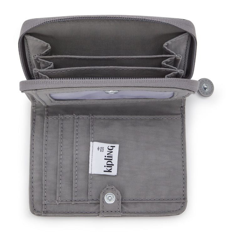 KIPLING Medium Wallet Female Inviting Grey Money Love I3738-8DH