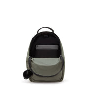 KIPLING-Seoul S-Small Backpack (With Laptop Protection)-Green Moss-I4082-88D