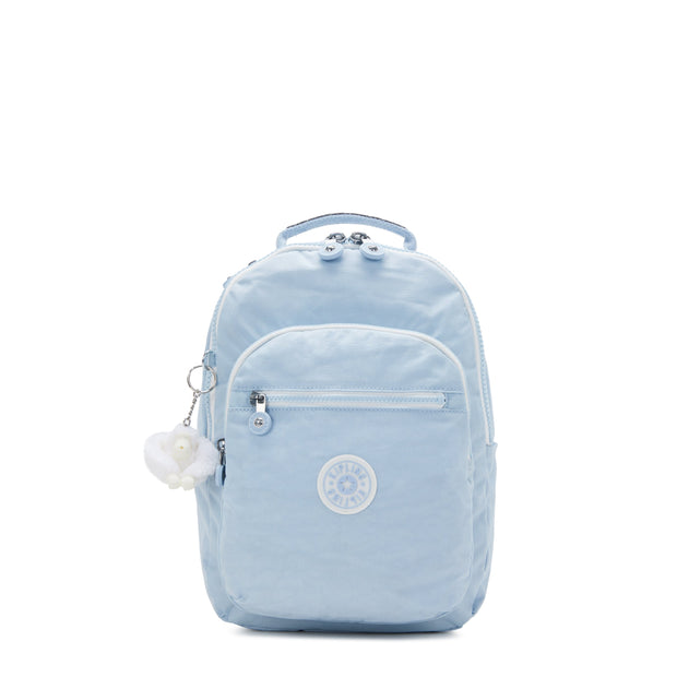 KIPLING-Seoul S-Small Backpack (With Laptop Protection)-Frost Blue Bl-I4082-LZ8
