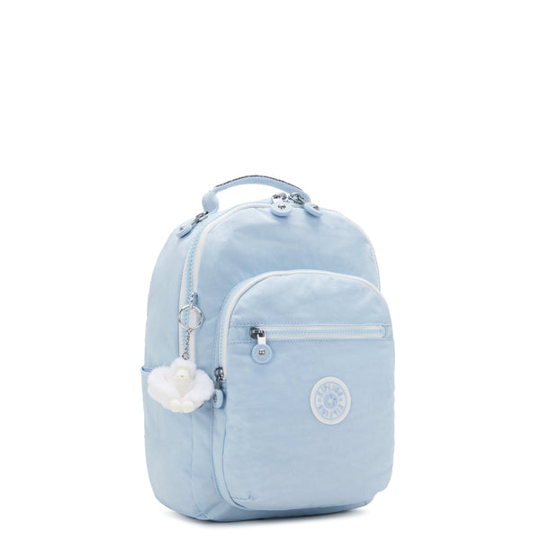 KIPLING-Seoul S-Small Backpack (With Laptop Protection)-Frost Blue Bl-I4082-LZ8