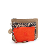 KIPLING 3 large pouches (with removable wristlet) Unisex Early Tan Iaka L Wristlet I4219-7CN