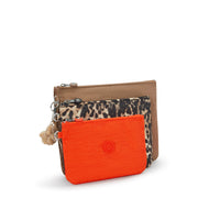 KIPLING 3 large pouches (with removable wristlet) Unisex Early Tan Iaka L Wristlet I4219-7CN