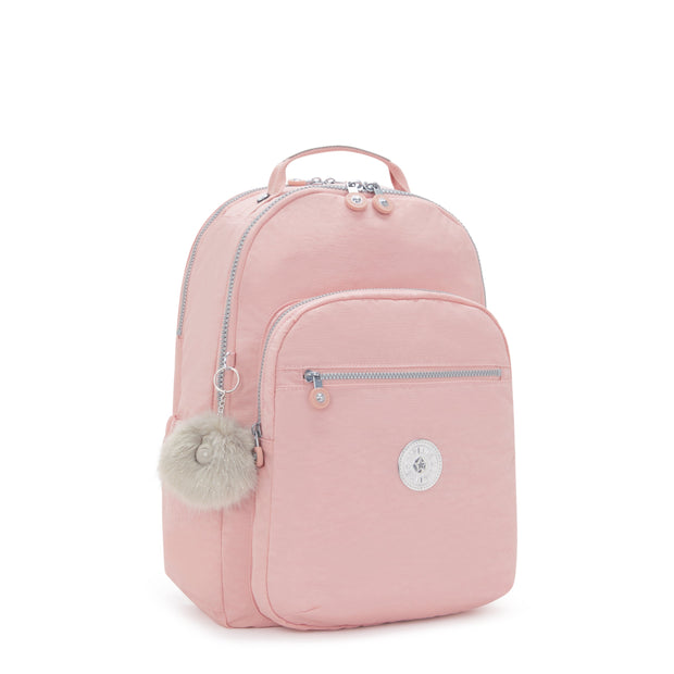 KIPLING-Seoul Lap-Large backpack (with laptop compartment)-Bridal Rose-I4275-46Y