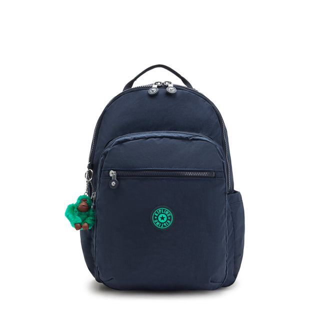 KIPLING-Seoul Lap-Large backpack (with laptop compartment)-Blue Green Bl-I4275-CD7