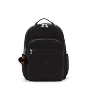 KIPLING-Seoul Lap-Large backpack (with laptop compartment)-True Black-I4275-J99